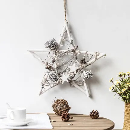 Сельская креативная природные ветви Рождественская пятиконечная звезда