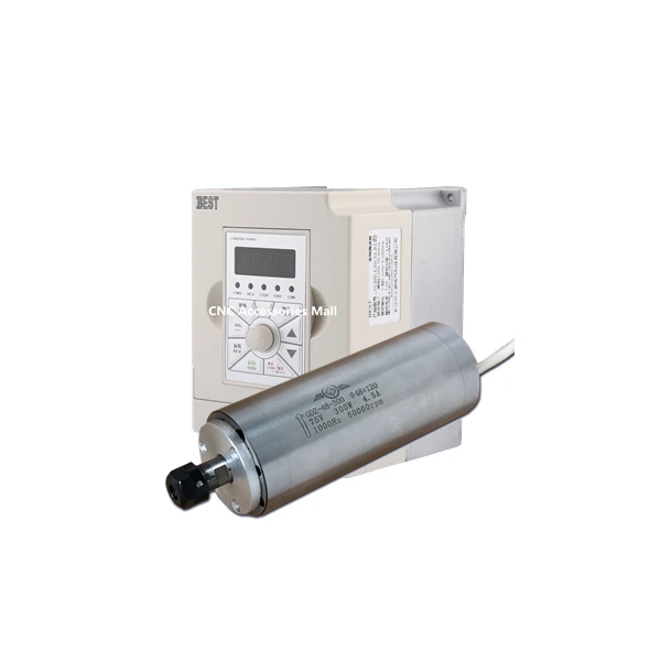 Электродвигатель шпинделя с водяным охлаждением 300 Вт ER8 AC75V & 1.5kw VFD инвертор