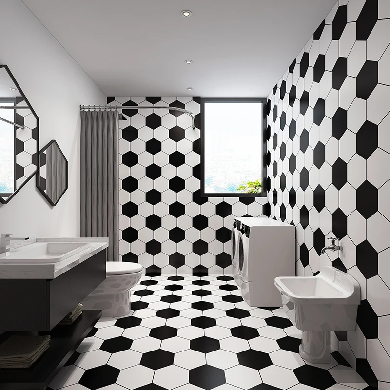 

DIY PVC Self-adhesive Waterproof Bathroom Toilet Wall Sticker Living Room Bedroom Floor Decor Stickers Vinyl Wallpaper Kitchen