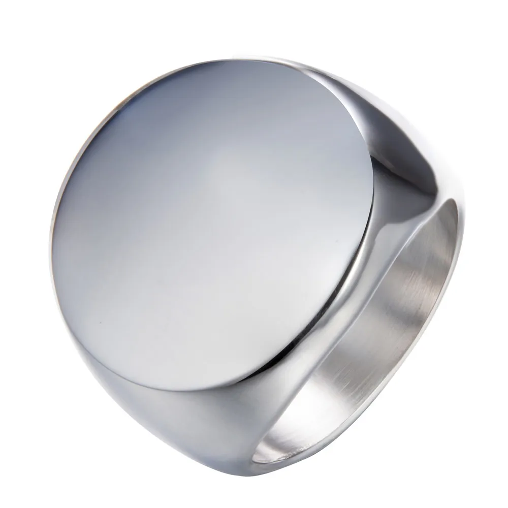 Кольцо для женщин и мужчин из полированной нержавеющей стали серебряного - Фото №1