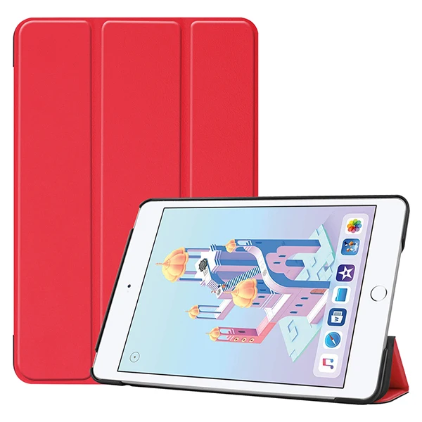 IPADMINI5 KST RD Из искусственной кожи чехол для Apple iPad mini 5 7,9 планшет с подставкой класса премиум крышка чехол для iPad mini 4+ подарки - Цвет: IPADMINI5 KST RD