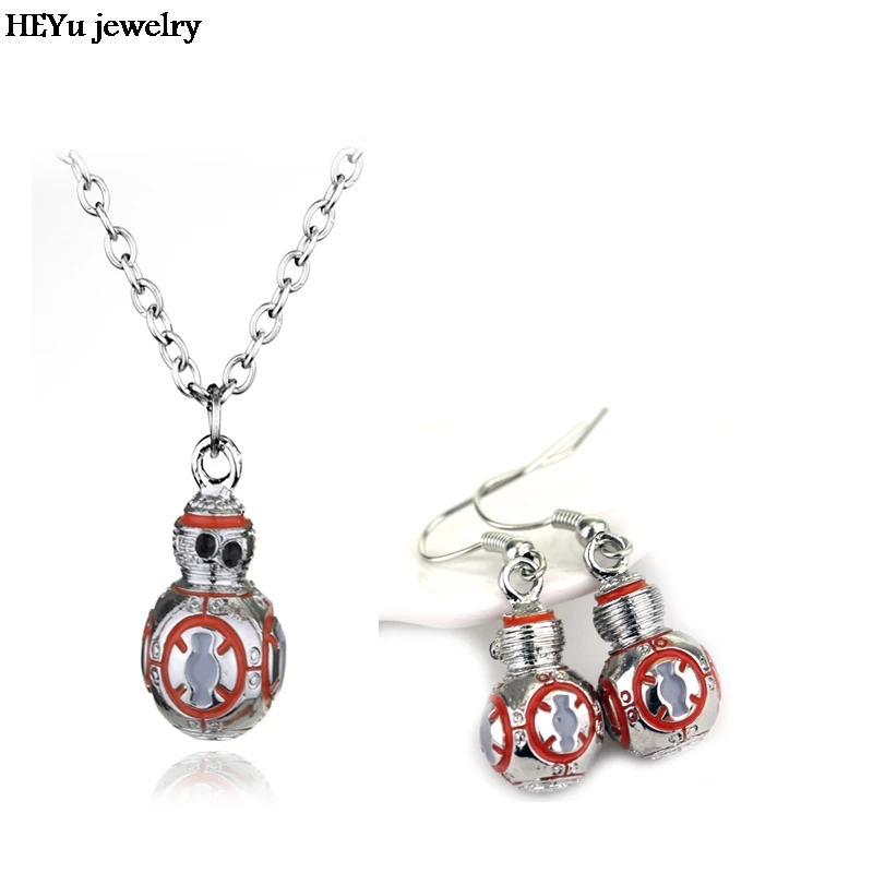 Star Wars The Force Awakens 3dbb-8 BB8 робот Цепочки и ожерелья T серебро оранжевый Эмаль