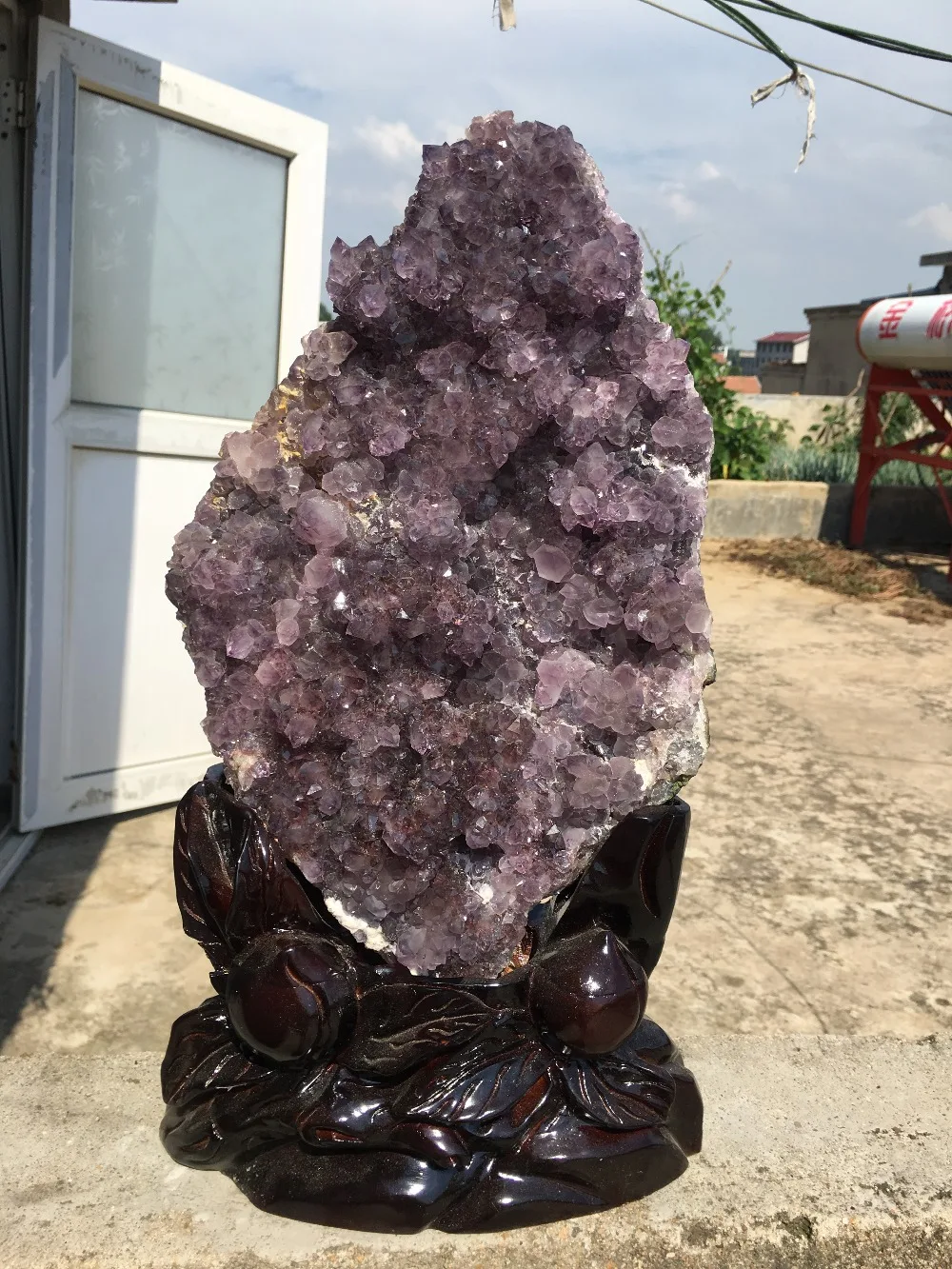 4 кг Большой Размеры натуральный аметист красивый фиолетовый Кварц Geode Кристалл