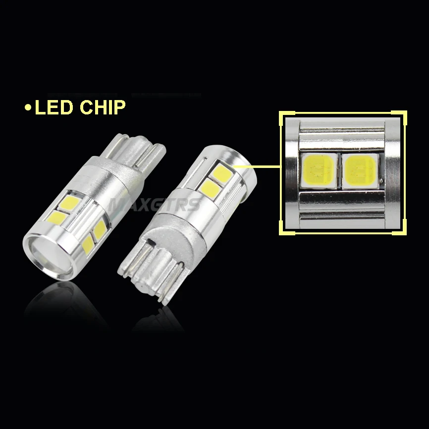 2x супер яркие светодиодные автомобильные лампы T10 W5w 9 Smd 3030 EMC для чтения авто