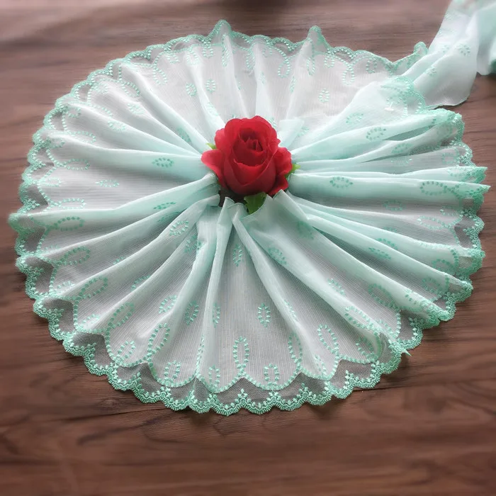 20cm wide pink light green soft close-fitting mesh lace skirt accessories DIY decoration | Дом и сад