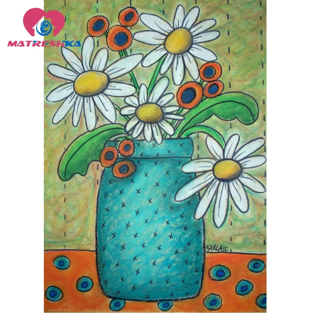 Алмазная живопись цветы алмазная вышивка для детей картина стразы мозаика