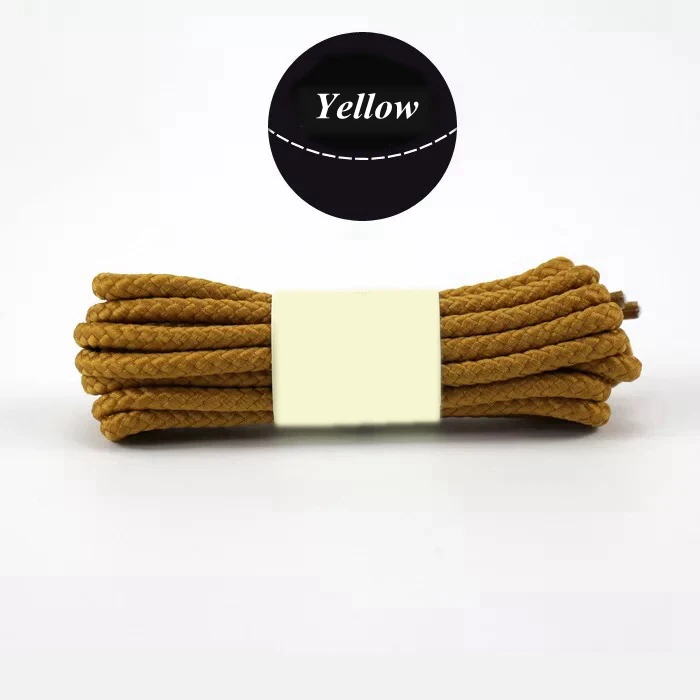 Yellow 1 пара круглые шнурки кожаные шнурки ботинок зимние ботинки martin Спортивная повседневная обувь на шнурках; для Для мужчин Для женщин Длина 80/100/120/140/160 см - Цвет: Yellow