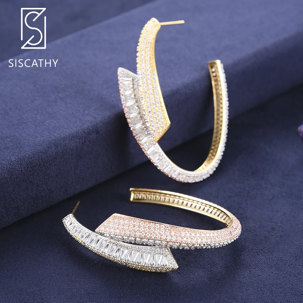 Женские Геометрические серьги кольца sisathy свадебные украшения в нигерийском