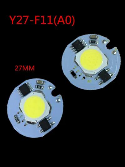20PCS driver IC LED COB Y27 3W 5W 7W 10W 12W AC:220V chip white warm Red blue green Smart IC bulbs 27mm 11mm Y27 for Downlight