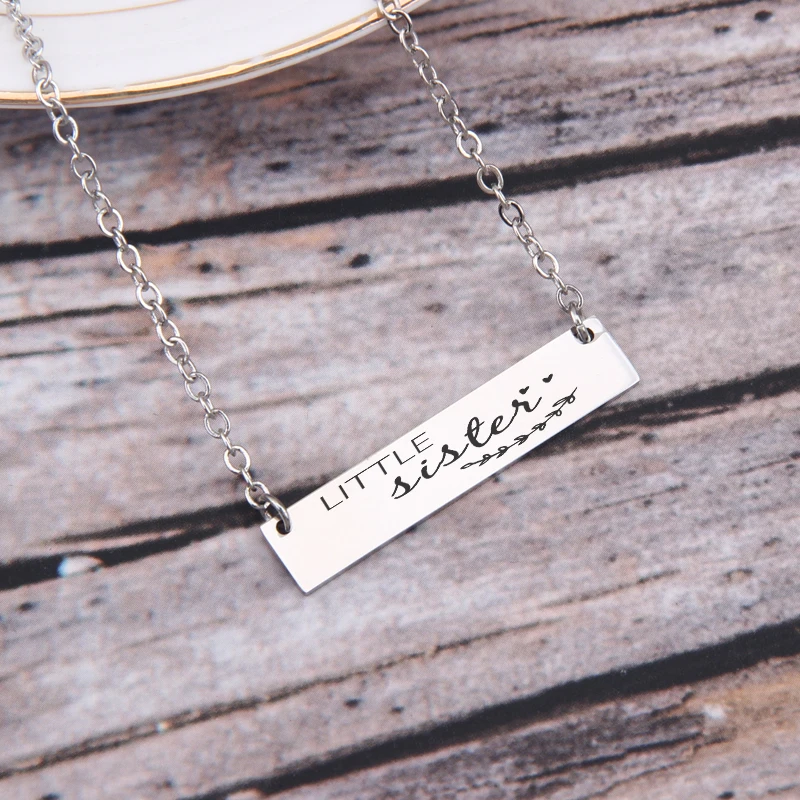 Шикарное ожерелье с подвеской надписью сестры зеркальный Стиль лучшие друзья в