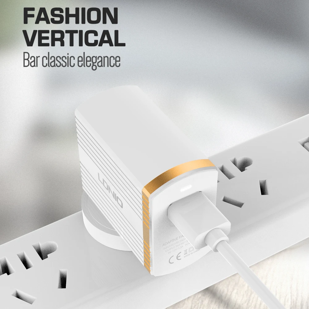 LDNIO A1302Q USB зарядное устройство для путешествий US Plug мобильного телефона поддержка