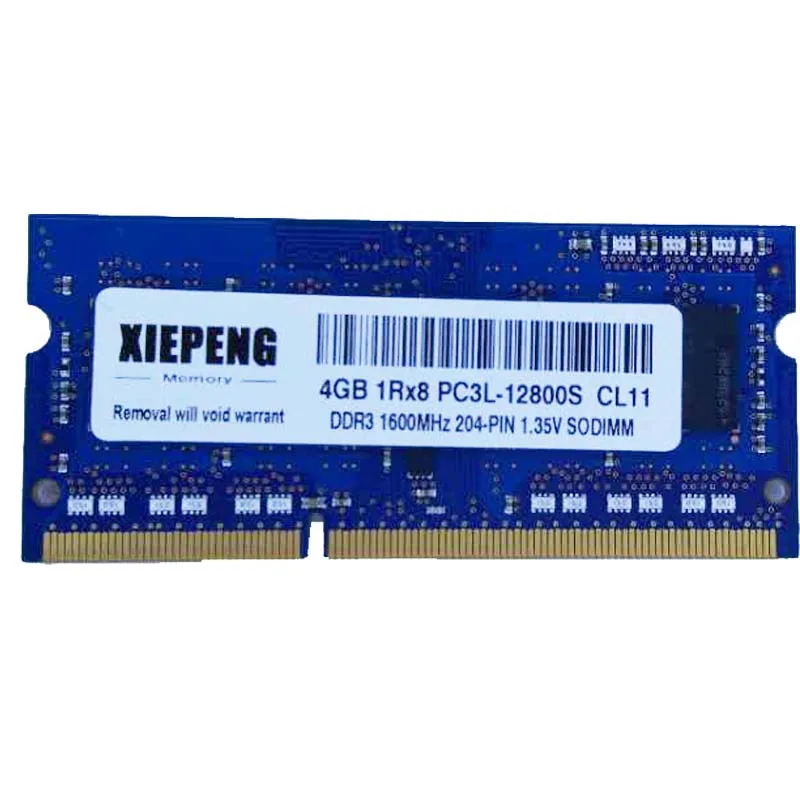

2GB DDR3L SODIMM 1600MHz Notebook Memory 4GB 1Rx8 PC3L-12800S RAM for DELL Alienware Alpha ASM100 OptiPlex 3011 AIO 3020 Micro