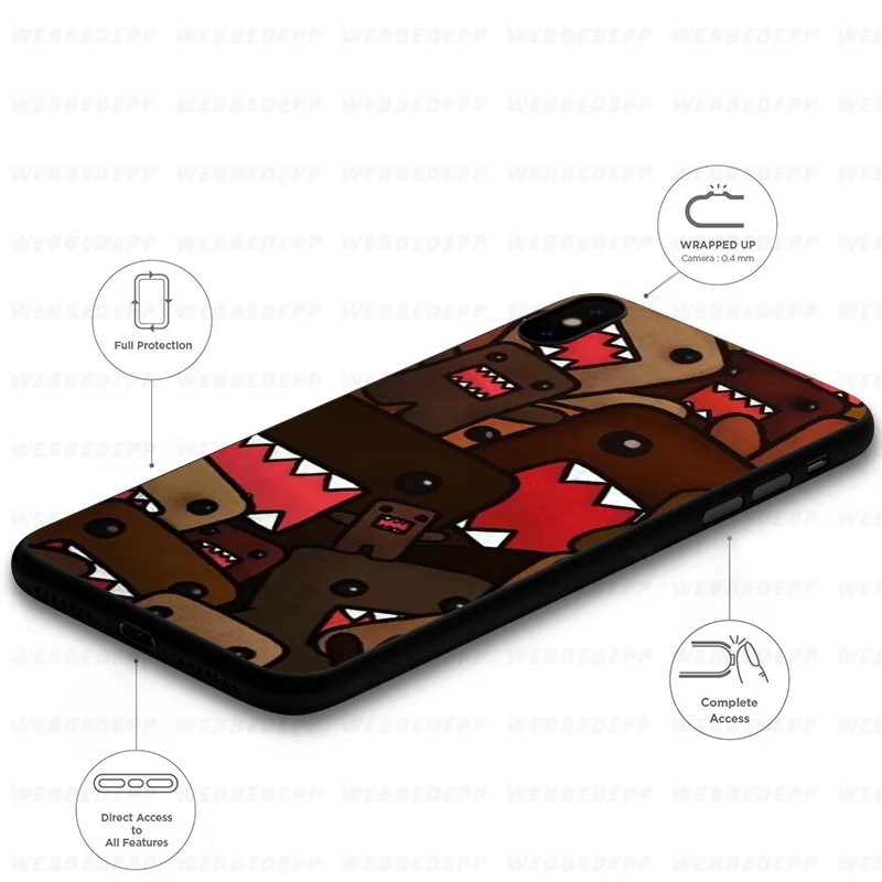 WEBBEDEPP простой Domo Kun аниме мягкий чехол для Samsung Galaxy S10 S10e S9 S8 Plus S7 S6 Edge &amp J6 2018 Note 10 9 8 |