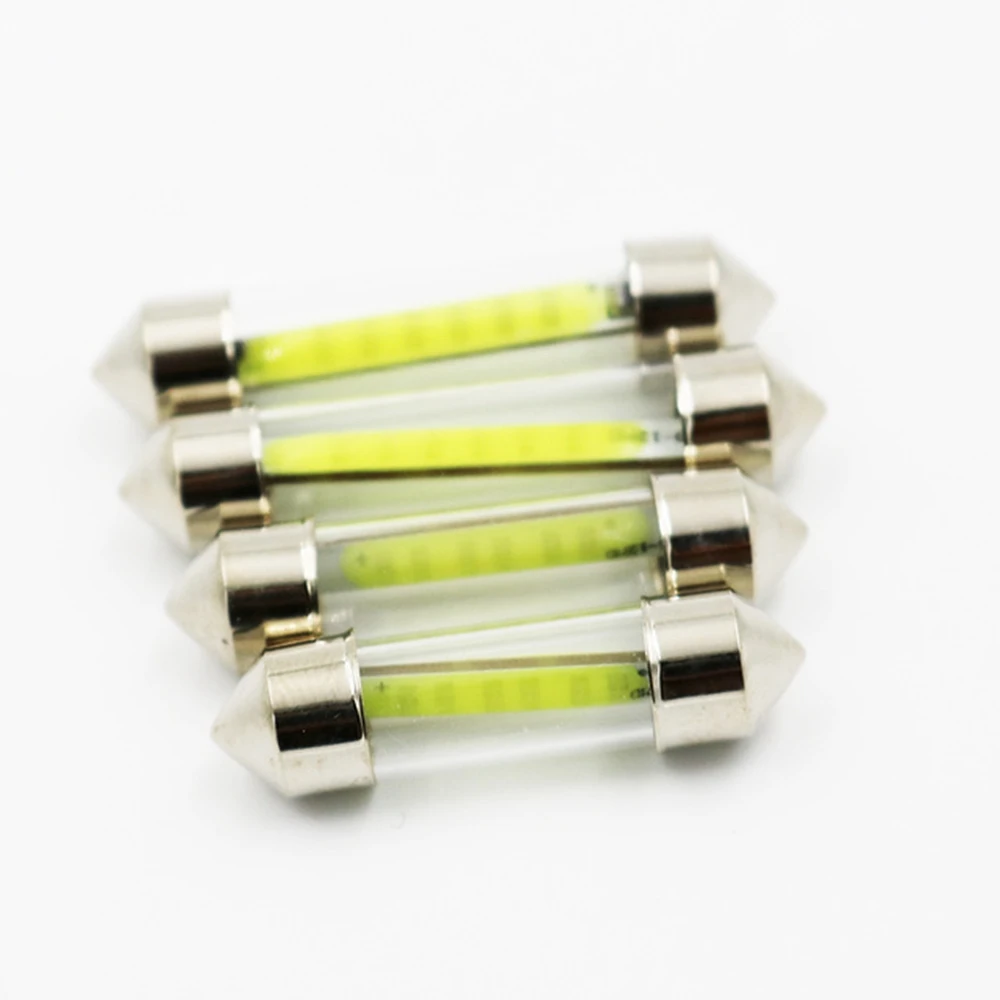 YSY 100X C5W COB Glass Car Led Filament Bulbs 41mm 39mm 36mm 31mm Interior Festoon Dome Reading Light Source White Lamp | Автомобили и