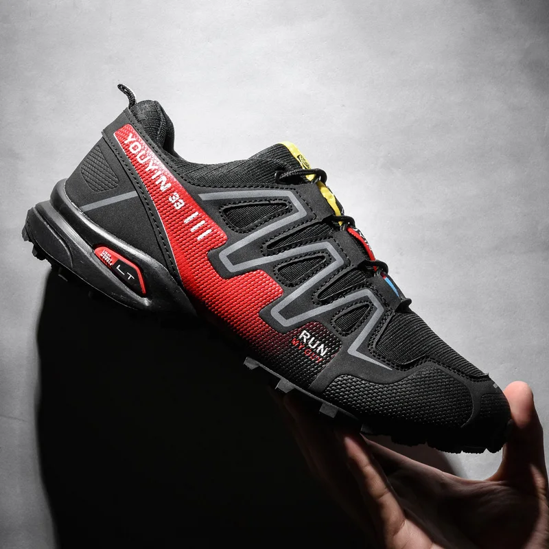 Дышащая сетчатая Мужская обувь для пешего туризма шоссейного велосипеда