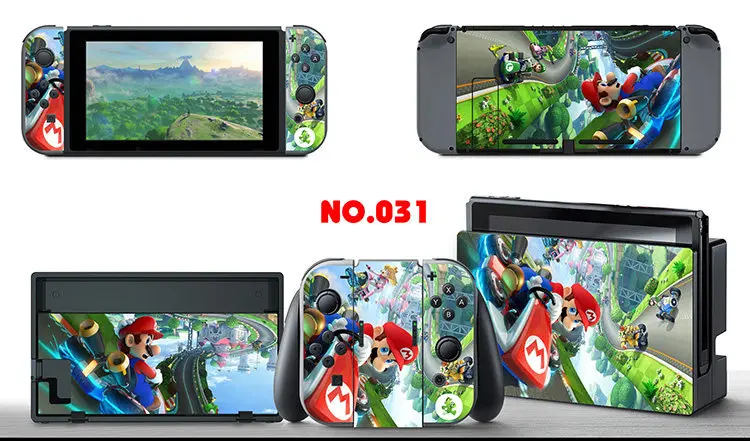 NO.031 Виниловая наклейка на консоль, наклейки на обложку для Nintendo Switch, контроллер консоли, защитный набор для NS Switch JoyCon, аксессуары для игр - Цвет: NO.031
