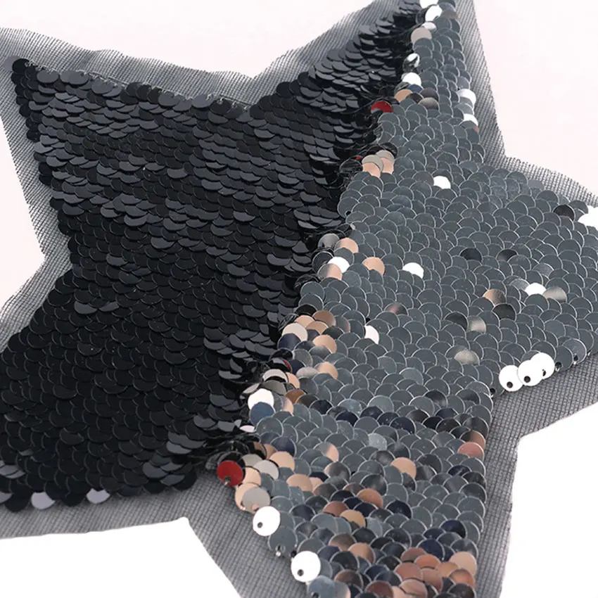 Change color reversible sequins patches stars Peach heart diy craft sew on T-shirt clothes decoration accessories repairthe hole | Дом и сад