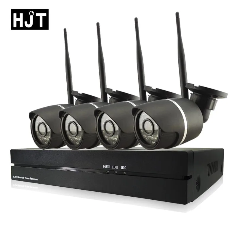 HJT 4ch 720 p 1MP беспроводной комплект ip камеры открытый с 8ch NVR ONVIF частный протокол