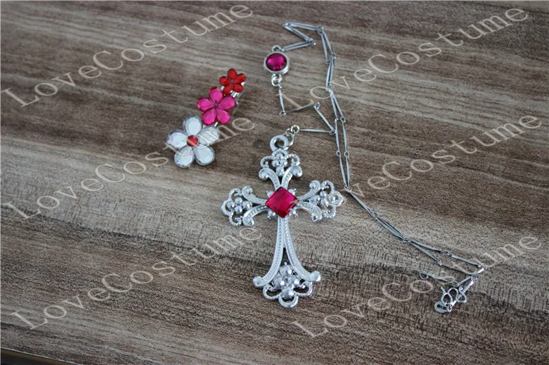 Diabolik Lovers Yui Komori Cosplay necklace and headwear hairpin |