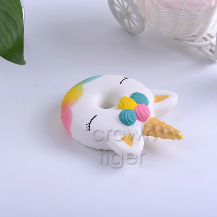 Kawaii Squishe Jumbo Сжимаемый пончик Антистресс игрушка сжимаемая медленно