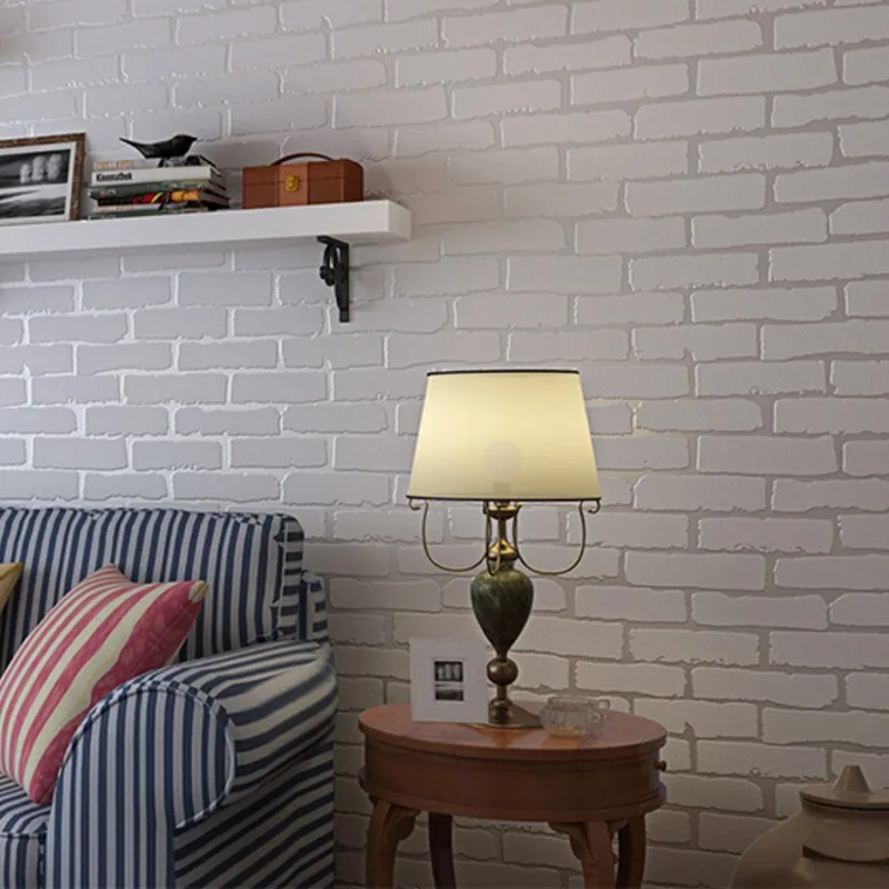 Beibehang настенная бумага домашний декор современные 3D кирпичные белые синие