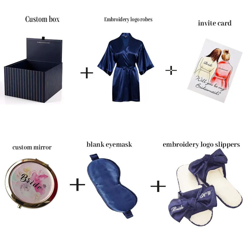 blue gifts set A 1 Набор партия будет мой подарок для подружки невесты, предложение на свадьбу, день рождения, юбилей, вечерние подарки для невесты, подружки невесты - Цвет: blue gifts set A