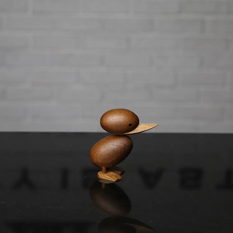 small 9cm Датская кукольная резьба по дереву, классические Креативные украшения для домашнего интерьера, маленькая утка, мягкое украшение для дома, для учебы, рабочего стола, decora - Цвет: small 9cm