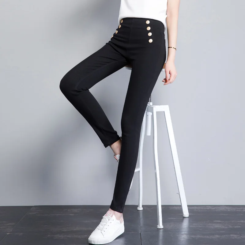 2021 летние брюки для девочек модные узкие женские с высокой талией Pantalon Slim Fit Spodnie