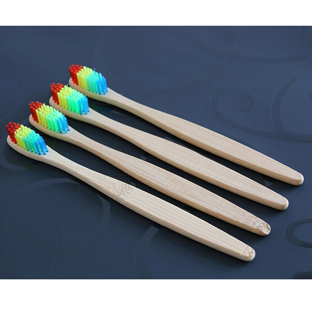 Ручная зубная щетка из натурального бамбука экологически чистые мягкие волосы 1