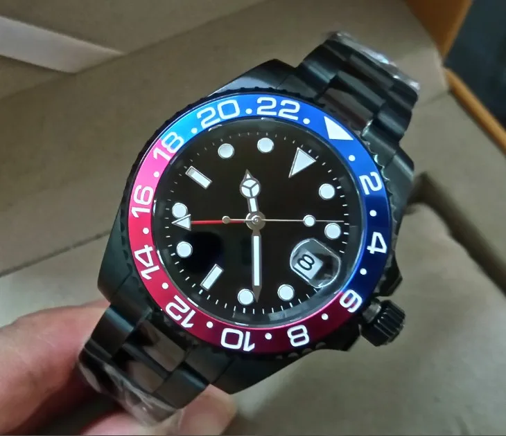 Мужские часы с сапфировым стеклом 40 мм GEERVO PVD case Азиатский автоматический