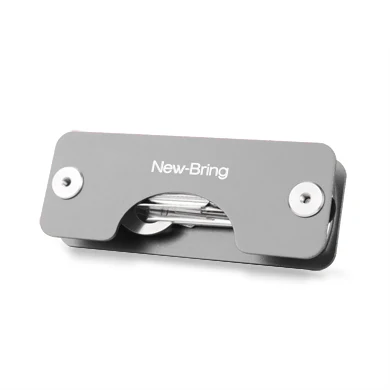 NewBring зазор металлический пластиковый держатель для ключей - Цвет: Grey Metal
