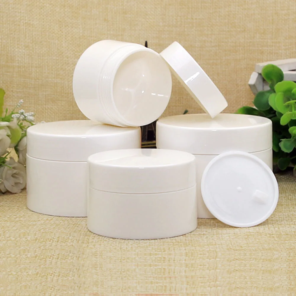 

30pcs/lolt 30g 50g white Cosmetic Container Plastic Cream Jar,Empty Plastic Cream Reuse Container With Lids