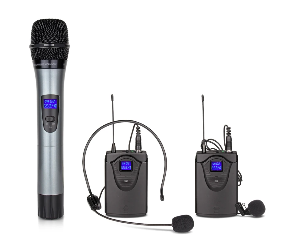 XTUGA EW240 4-канальная Беспроводная система микрофонов UHF караоке Беспроводная система 4 Боди микрофон для сцены церковное использование Вечерние