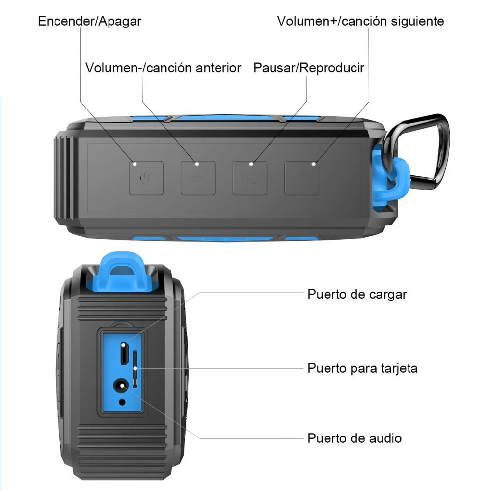 Беспроводной Bluetooth динамик портативный уличный водонепроницаемый