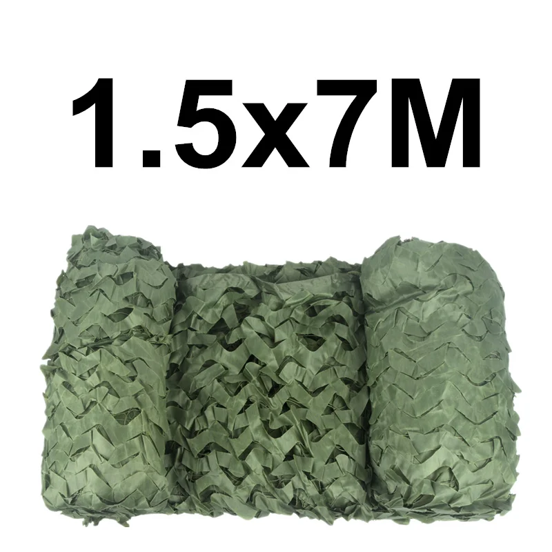 1.5x7M WELEAD усиленная камуфляжная сетка 3x3 3x2, скрывающая сетка, белый солнцезащитный навес, военная камуфляжная паруса, тени для сада, беседки, тент, вуаль - Цвет: 1.5x7M