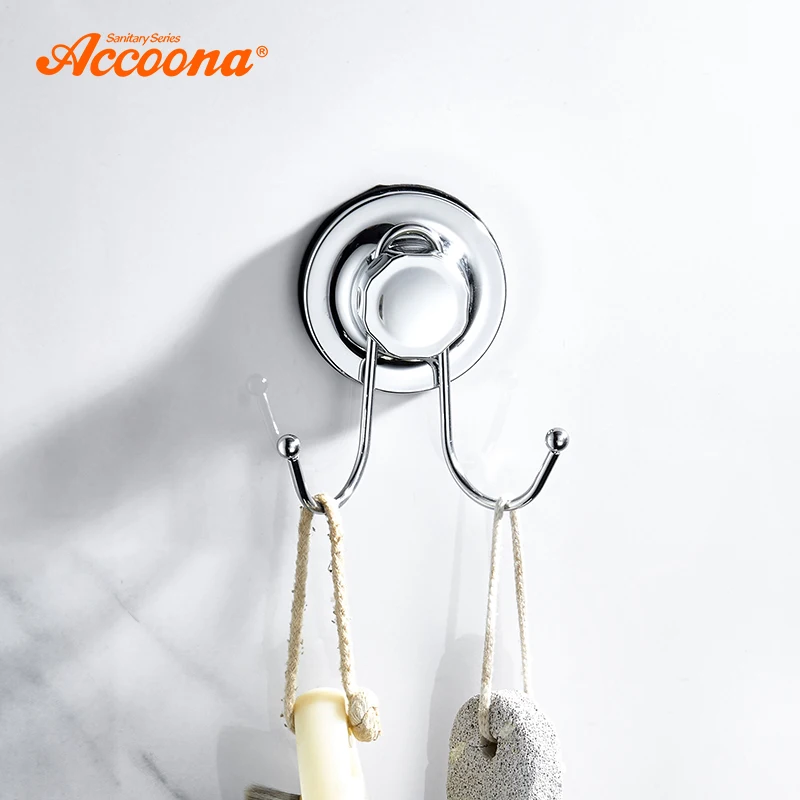 Accoona хромированный крючок на присоске кухонные удобные крючки для детской стены |