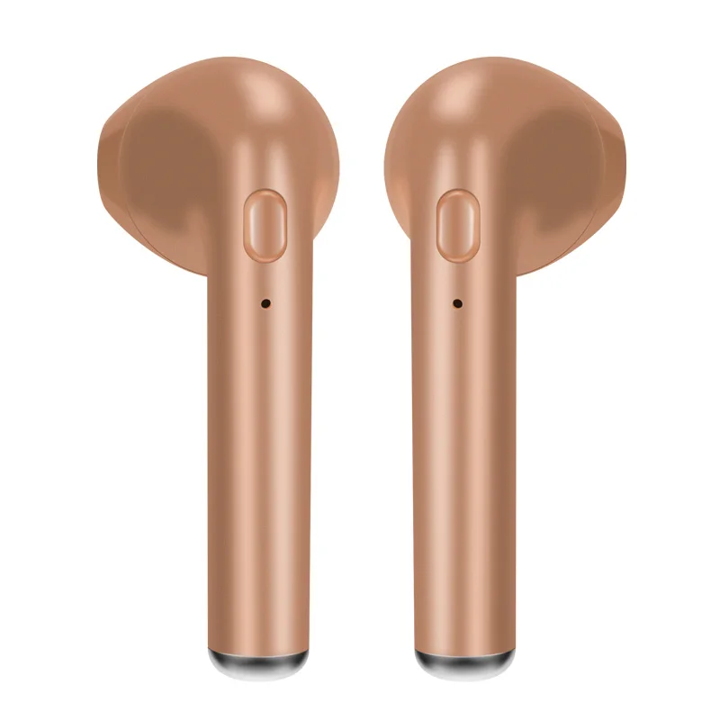 Gold pair Беспроводные bluetooth-наушники NO-Border i7 i7s TWS, мини музыкальный наушник, гарнитура, спортивные наушники с микрофоном для водителя ТЕЛЕФОНА - Цвет: Gold pair