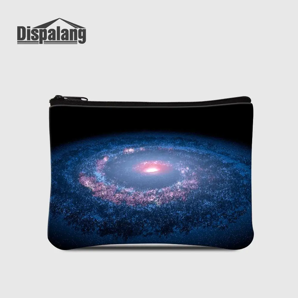 Dispalang Universe Galaxy принт женский кошелек на молнии брендовый Кошелек для монет дизайнерская открытка чехол для телефона Девочки Мальчики Дети деньги сумка - Цвет: Оранжевый