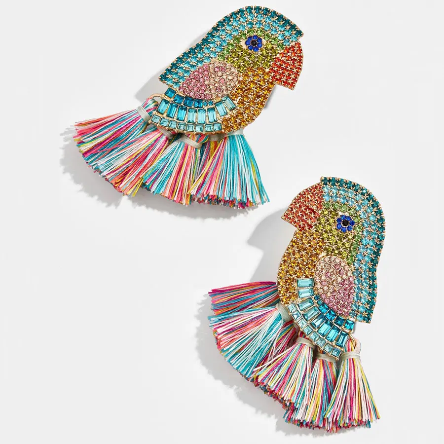 Girlgo в богемном стиле ZA серьги со стразами и бахромой длинные свисающие серьги для Для женщин в этническом стиле, с бахромой, серьги Свадебные украшения Лидер продаж - Окраска металла: Style 12