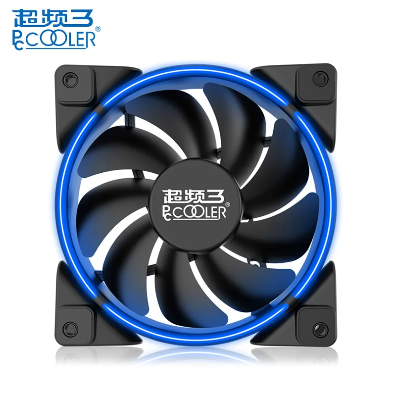 PCCOOLER 120 мм cpu AURA RGB охлаждающий вентилятор чехол для ПК кулер 4 Pin PWM Ультра тихий светодиодный регулируемый кулер для процессора вентиляторы для компьютера