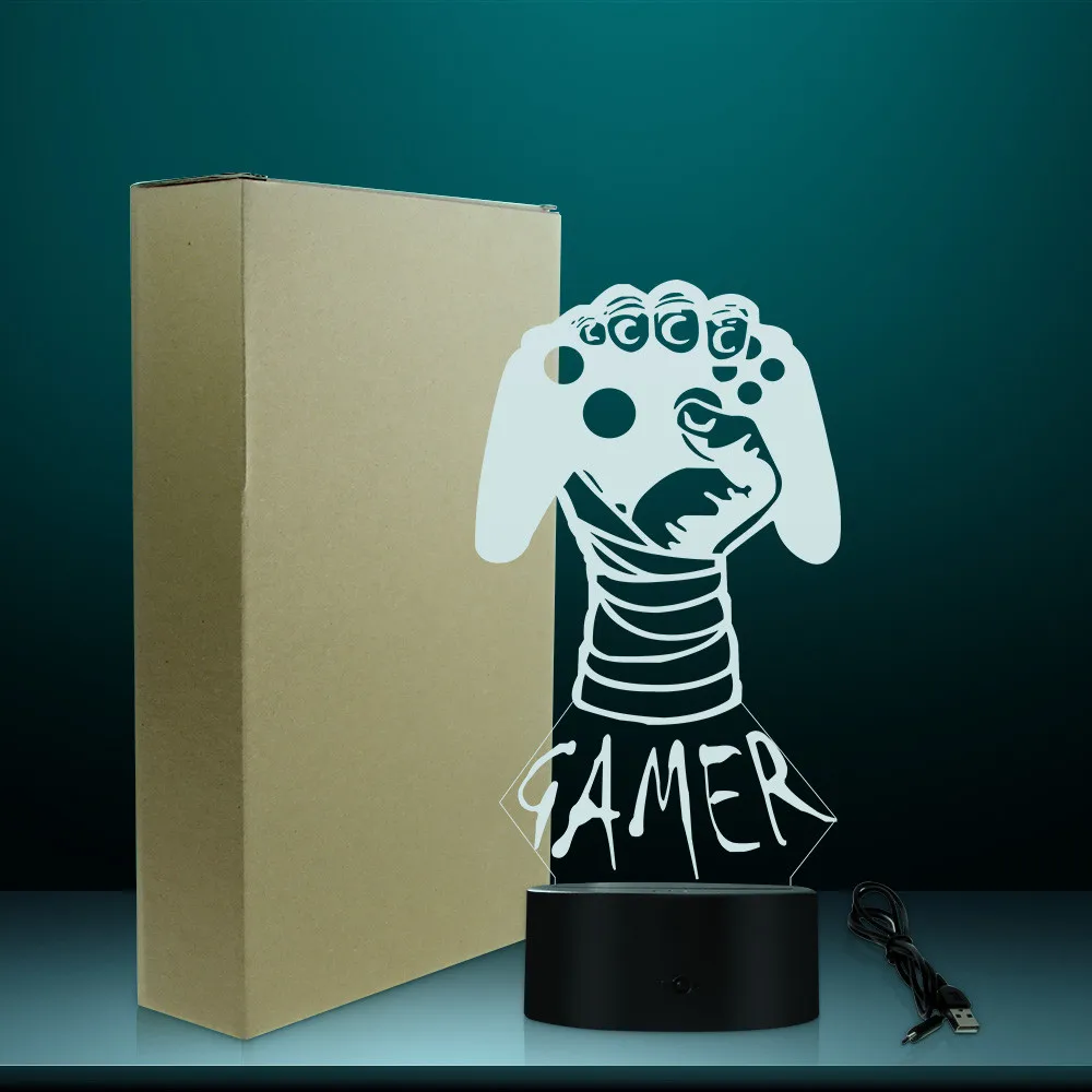 3D контроллер для видеоигр в стиле ретро декоративный светильник комнаты