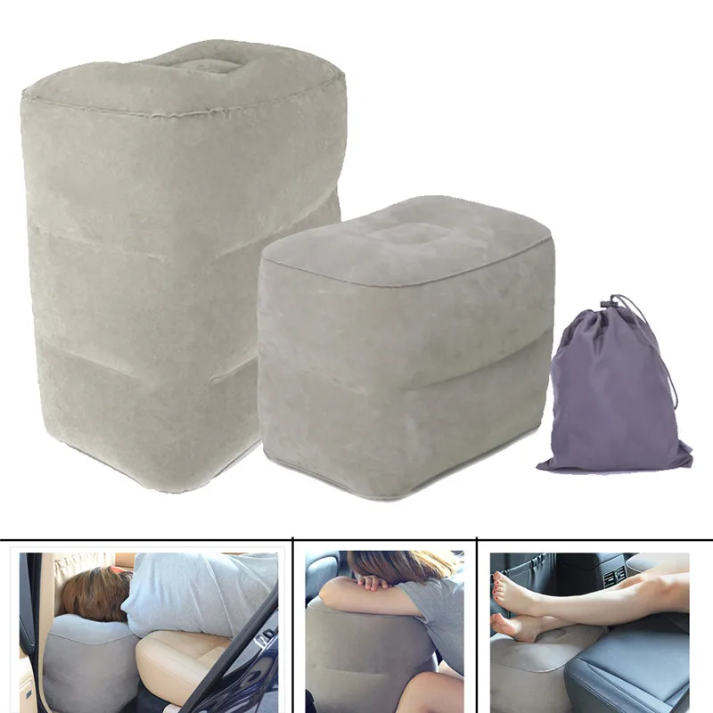XC USHIO The Most Diverse& Innovative Inflatable Travel Neck Pillow on Airplane Footrest Flight Cushion For Kids Sleeping Easy