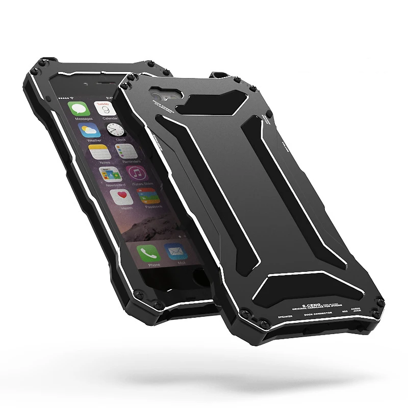 Роскошный металлический алюминиевый чехол Gorilla Glass с защитой от воды грязи ударов