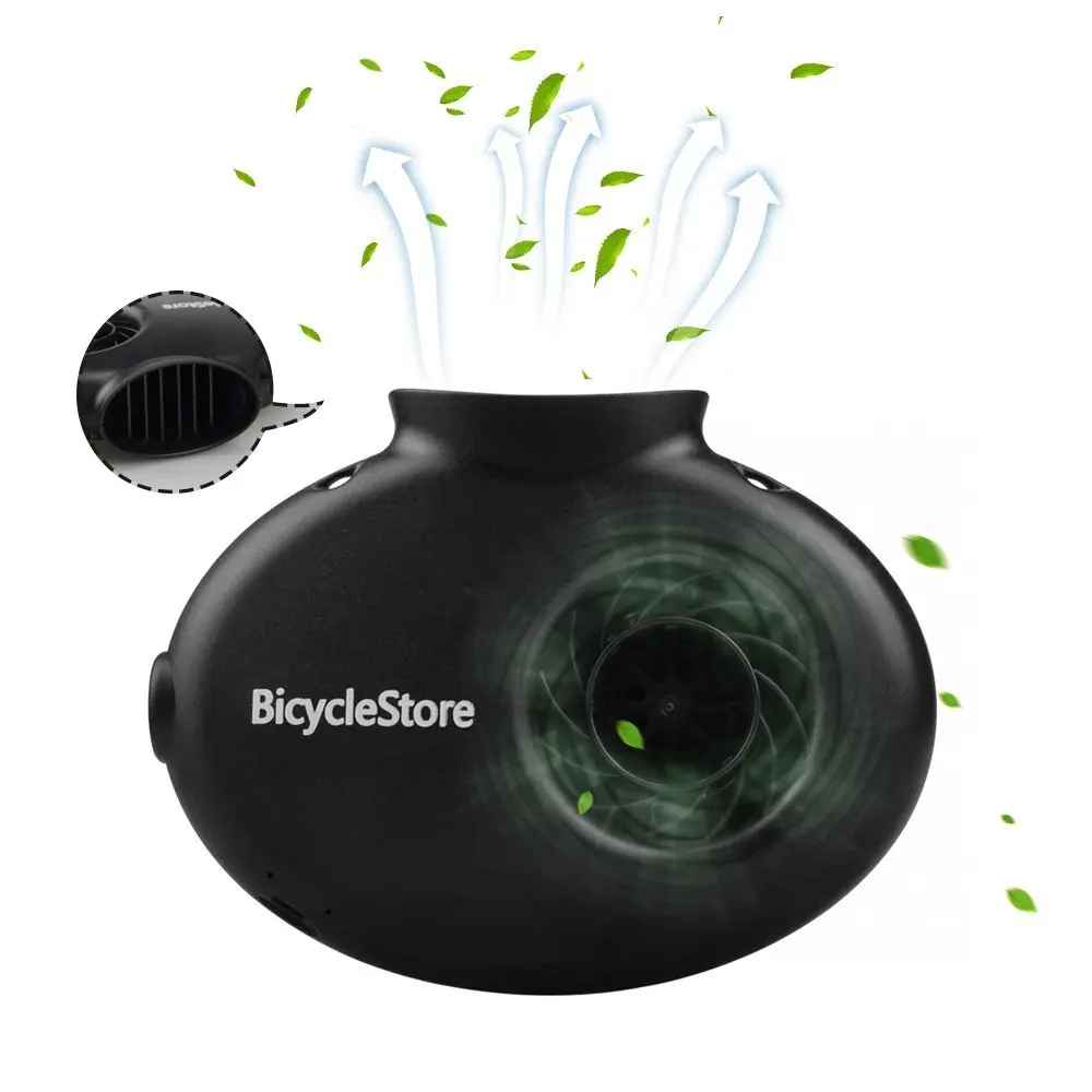 Перезаряжаемый портативный шейный вентилятор со шнурком охлаждающий мини с 2