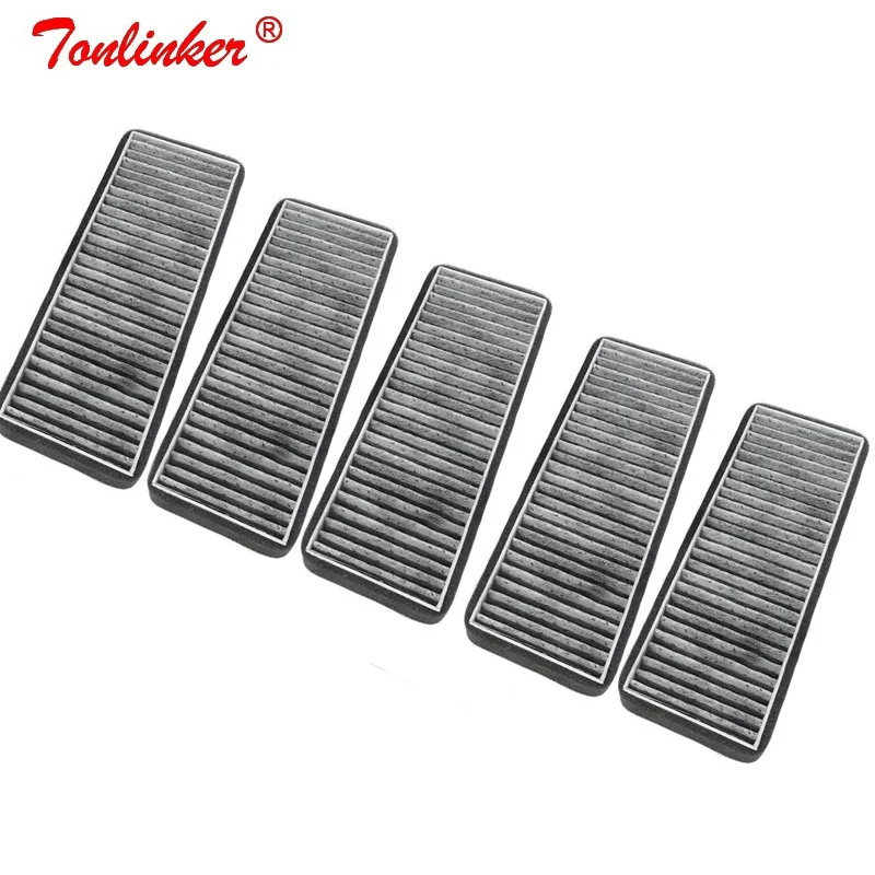 5 Pcs Black Filter Воздушный фильтр 3 шт. для Volkswagen 2011- Polo Jettas Santana 2011-/Skoda Fabia Rapid 2011-19 автомобильный внешний фильтр в сборе - Цвет: 5 Pcs Black Filter