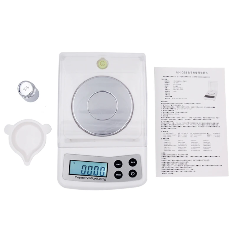 Высокоточные цифровые лабораторные весы 50 г 0 001 г|50g 0.001g|milligram scaleelectronic jewelry |