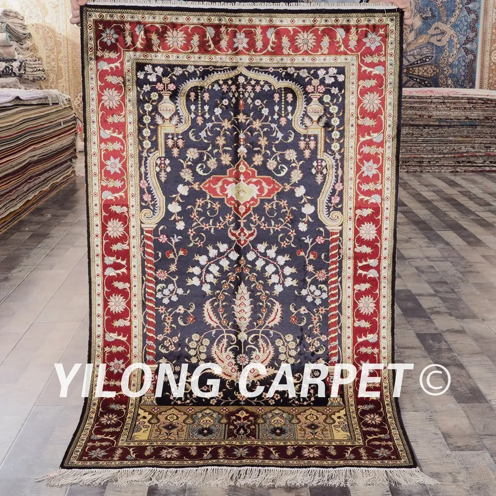 YILONG 3 'x 5' турецкий Восточный Синий напольный ковер изысканный ручной | Отзывы и видеообзор -32732149838