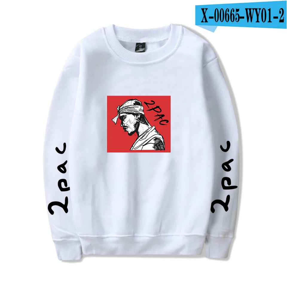 2Pac Харадзюку Модис монолитная Толстовка для мужчин и женщин хип-хоп новые модные женские толстовки знаменитая одежда Kpop - Цвет: white