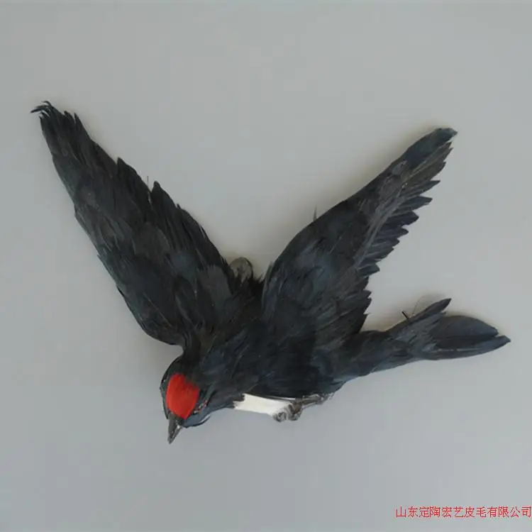 Новая креативная кукла Ласточка из полиэтилена и меха с красной головой модель