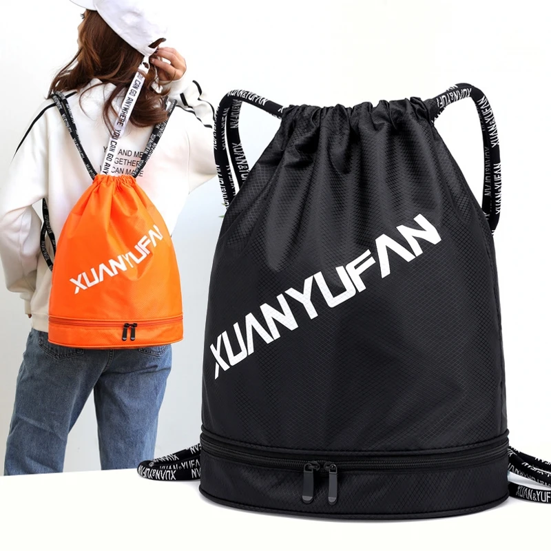 Мужская и Женская Складная сумка унисекс с карманами на шнурке портативный